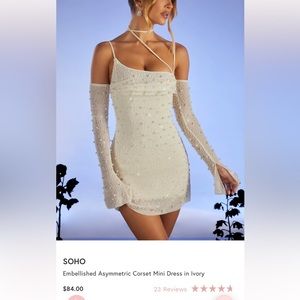 Oh Polly Embellished Asymmetric Corset Mini Dress